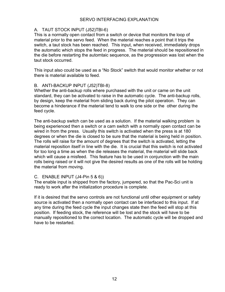 Rapid-Air SERVO FEED WITH TRANSTERM: C, S, X, HT SERIES User Manual | Page 13 / 33