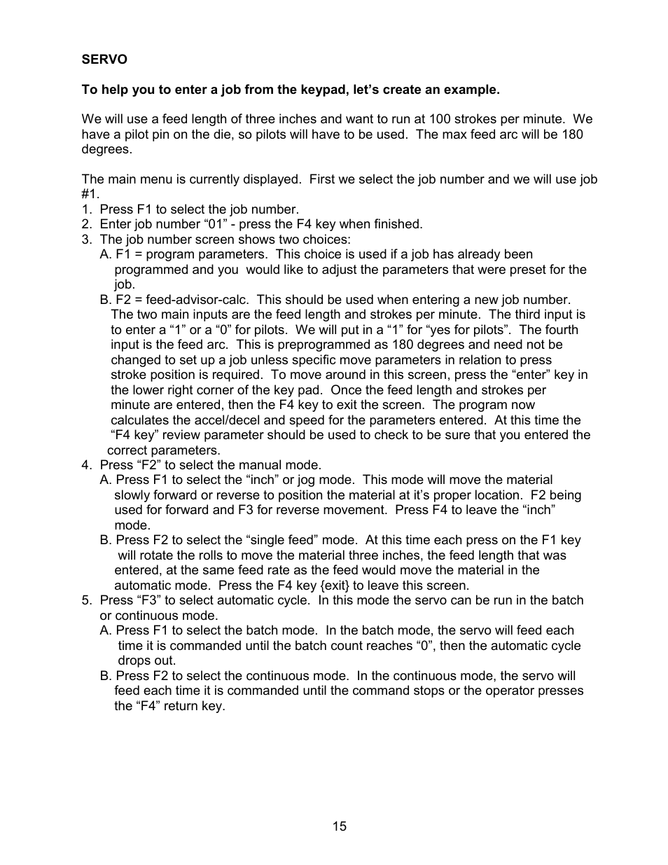 Rapid-Air SERVO FEED WITH TRANSTERM: C, S, X, HT SERIES User Manual | Page 16 / 33