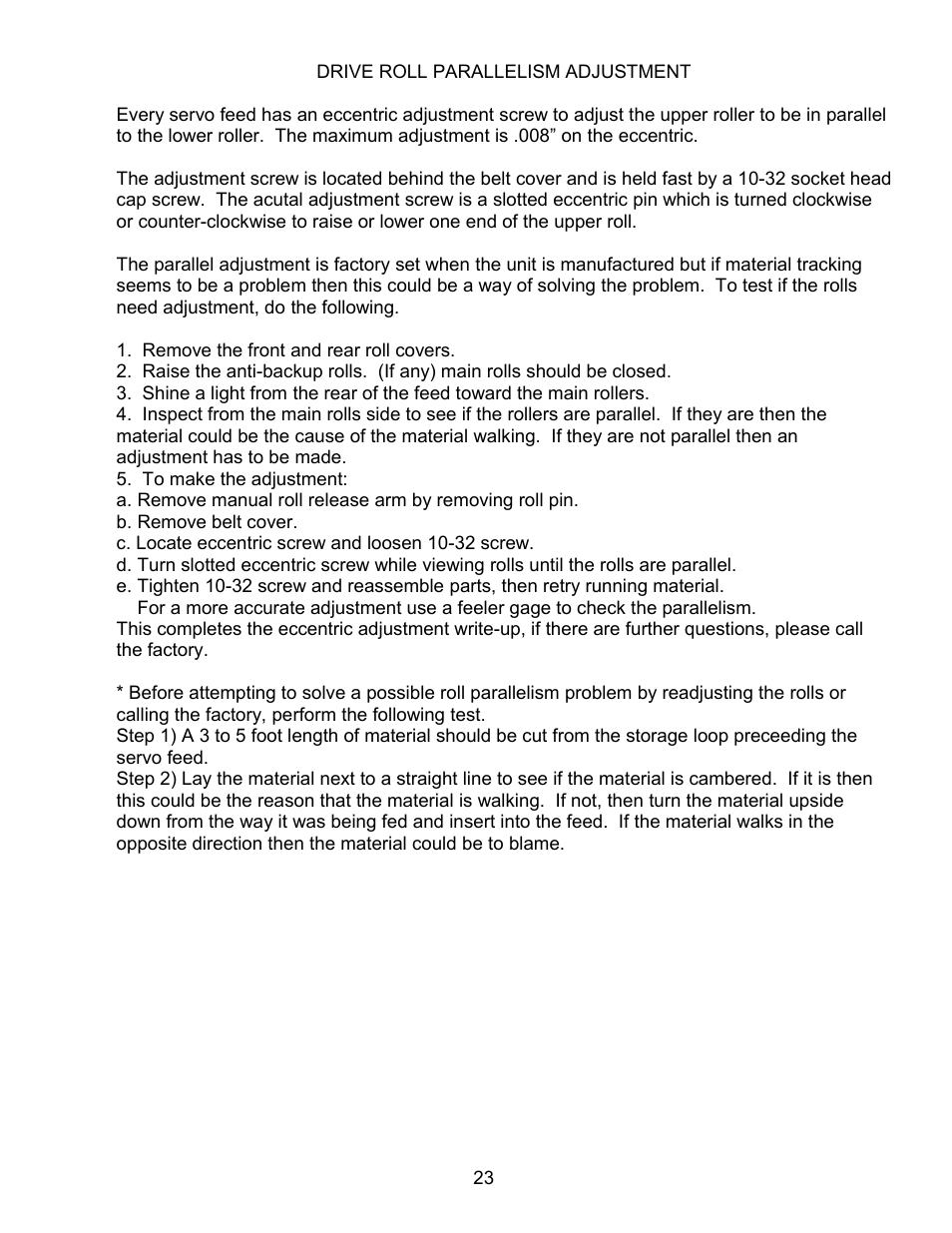 Rapid-Air SERVO FEED WITH TRANSTERM: C, S, X, HT SERIES User Manual | Page 24 / 33