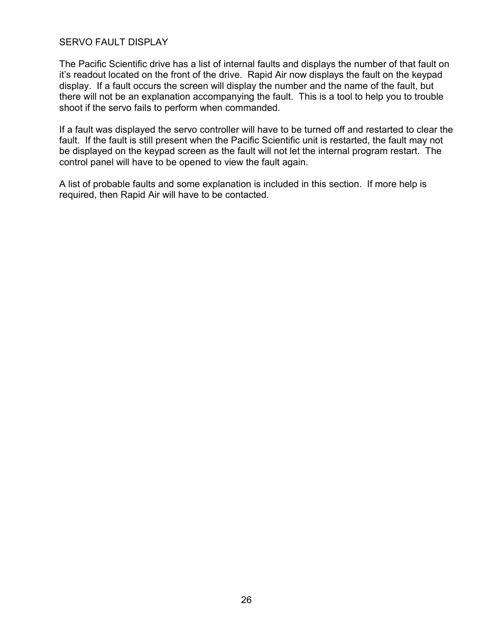 Rapid-Air SERVO FEED WITH TRANSTERM: C, S, X, HT SERIES User Manual | Page 27 / 33