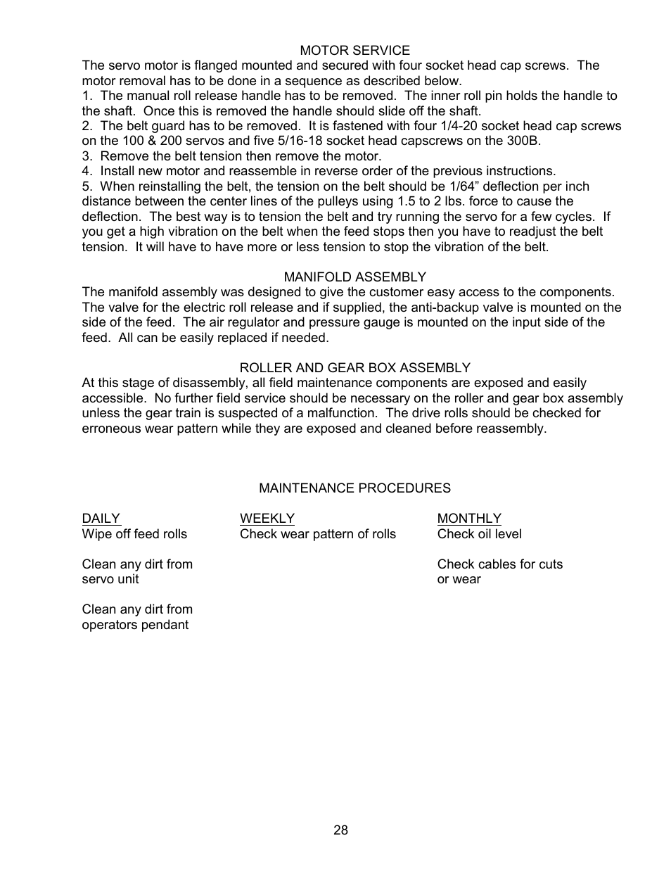 Rapid-Air SERVO FEED WITH TRANSTERM: C, S, X, HT SERIES User Manual | Page 29 / 33
