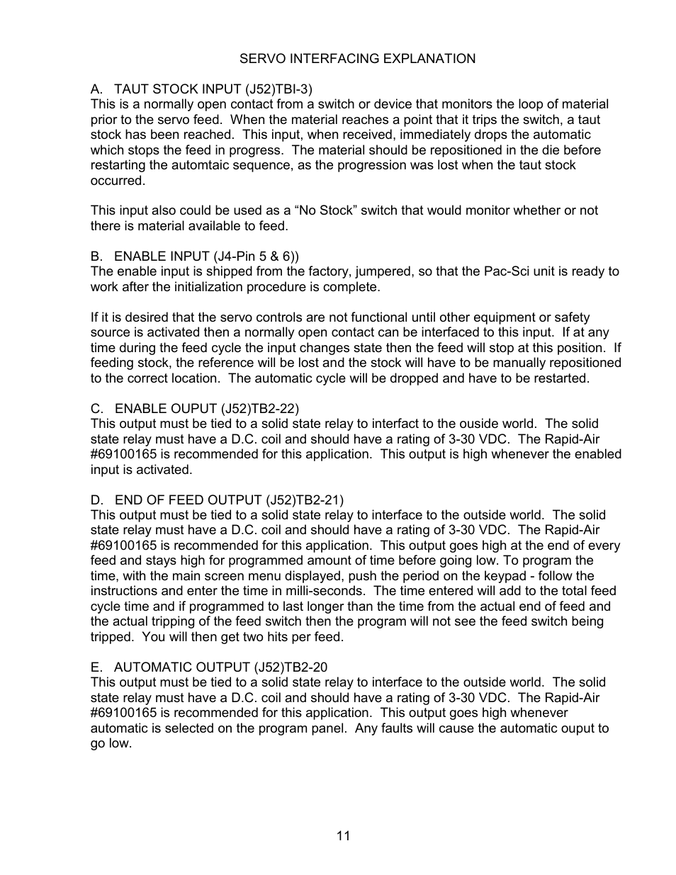 Rapid-Air SERVO FEED: KBX SERIES User Manual | Page 12 / 35