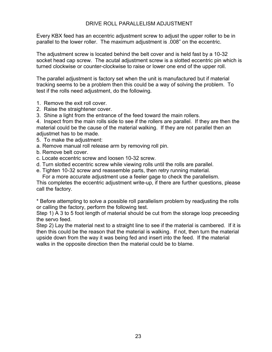 Rapid-Air SERVO FEED: KBX SERIES User Manual | Page 24 / 35