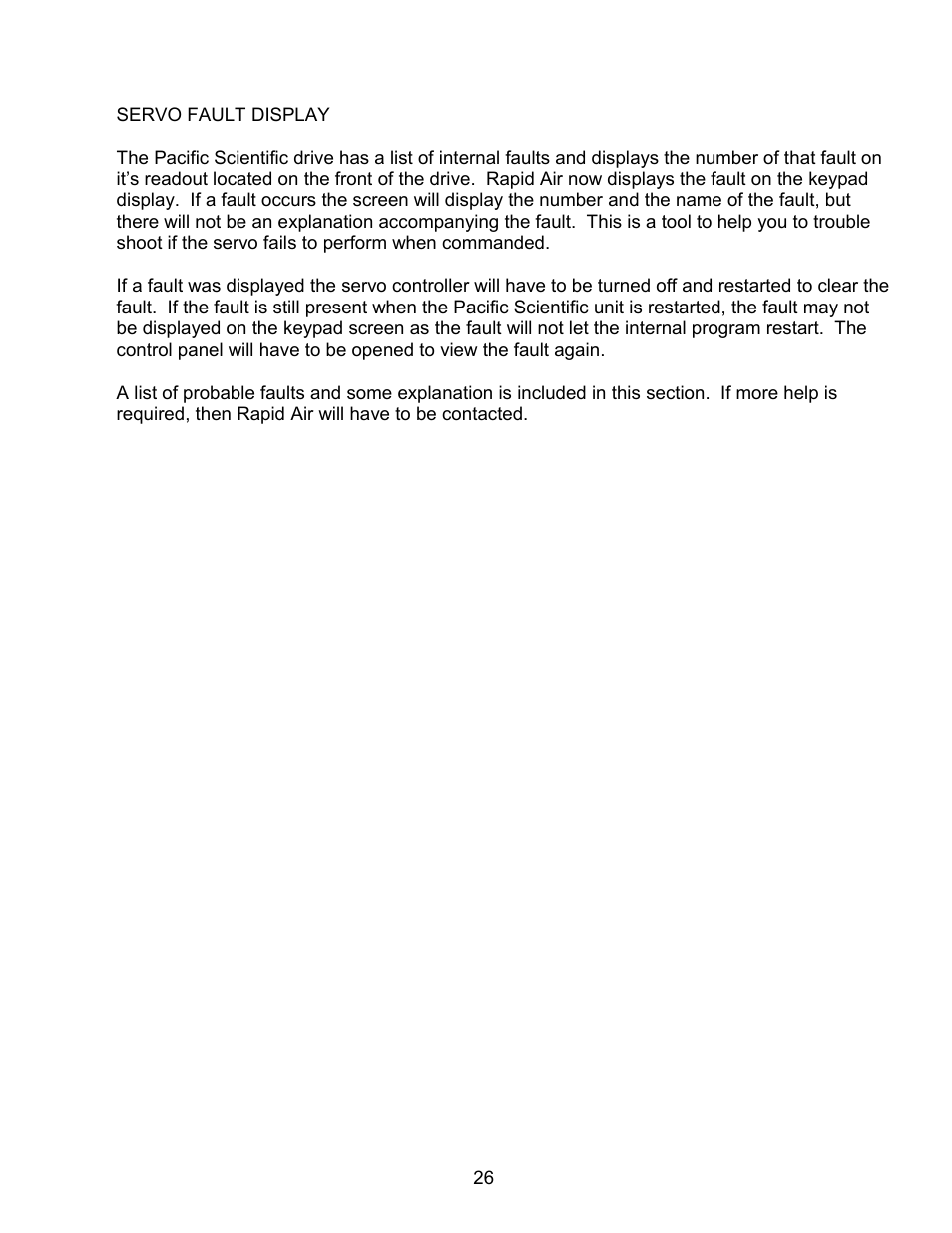 Rapid-Air SERVO FEED: KBX SERIES User Manual | Page 27 / 35