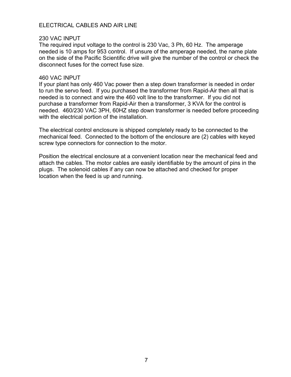 Rapid-Air SERVO FEED: KBX SERIES User Manual | Page 8 / 35