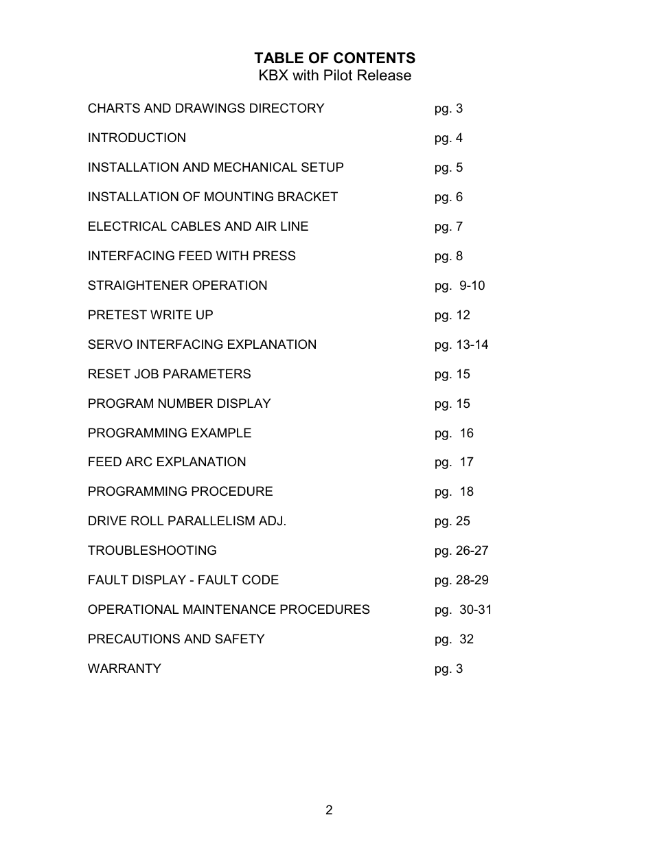 Rapid-Air SERVO FEED WITH PILOT RELEASE: KBX SERIES User Manual | Page 3 / 36