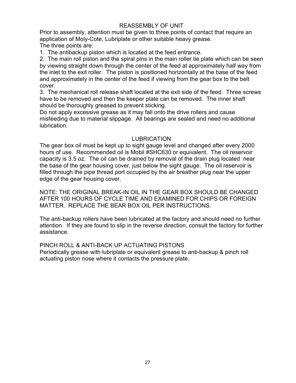 Rapid-Air SERVO FEED WITH CUT-TO-LENGTH: 100, 200 & 300 SERIES User Manual | Page 28 / 41