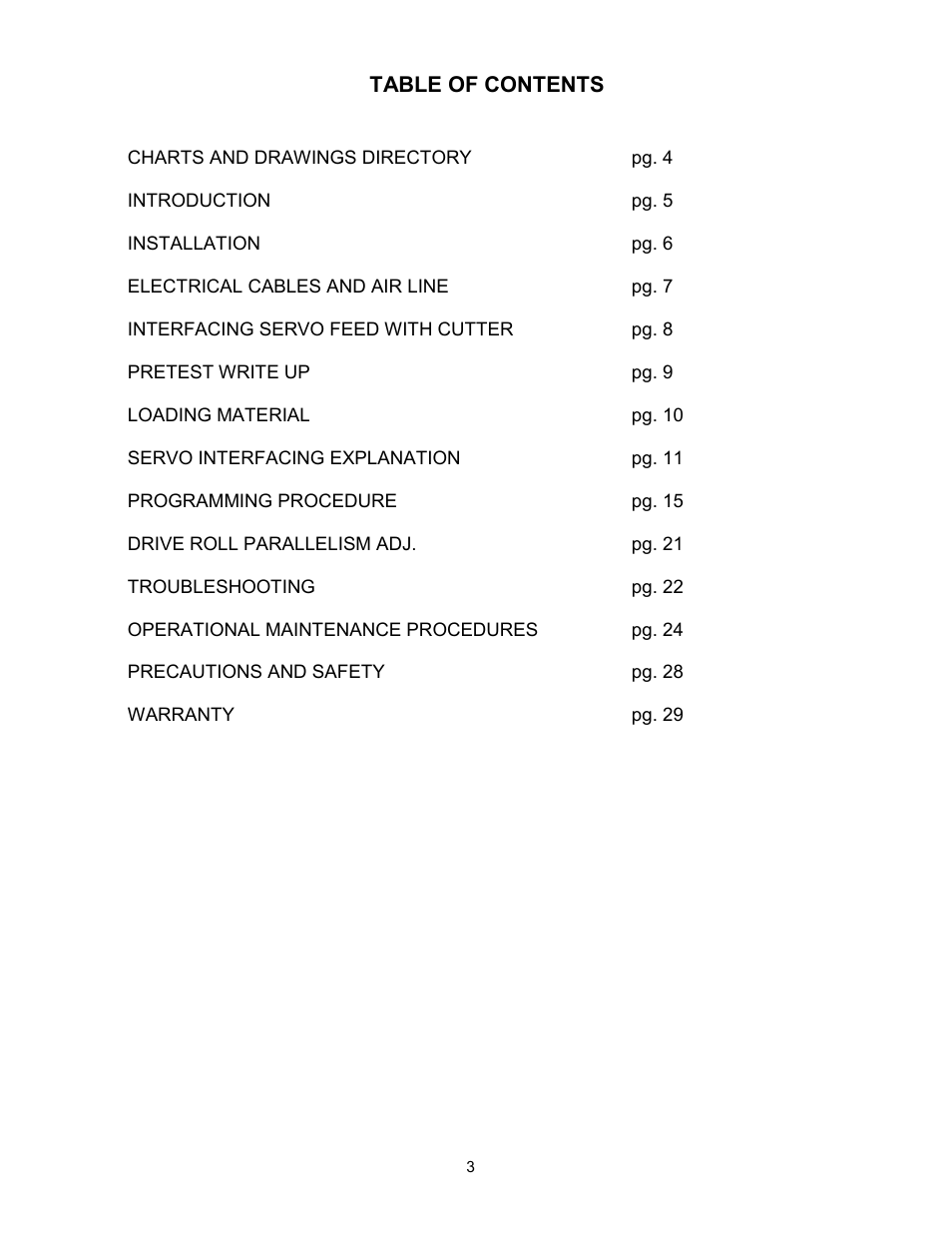 Rapid-Air SERVO FEED WITH CUT-TO-LENGTH: 100, 200 & 300 SERIES User Manual | Page 4 / 41