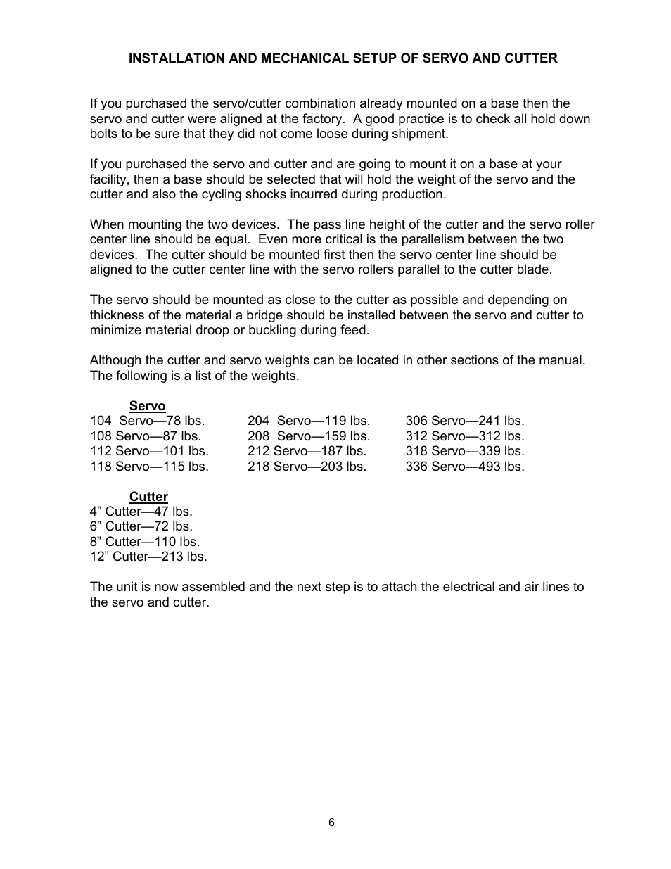 Rapid-Air SERVO FEED WITH CUT-TO-LENGTH: 100, 200 & 300 SERIES User Manual | Page 7 / 41