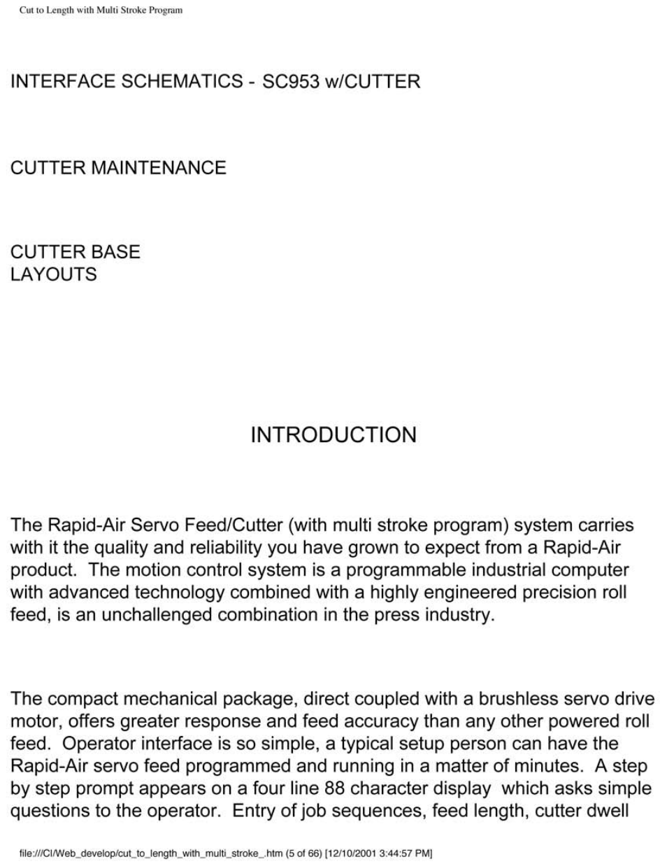 Rapid-Air CUT-TO-LENGTH WITH MULTI-STROKE User Manual | Page 6 / 58