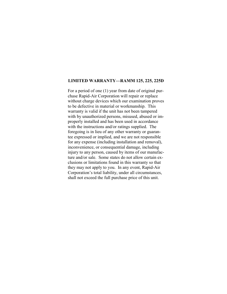 Rapid-Air STRAIGHTENER: SBX, SCX & SD SERIES User Manual | Page 27 / 41