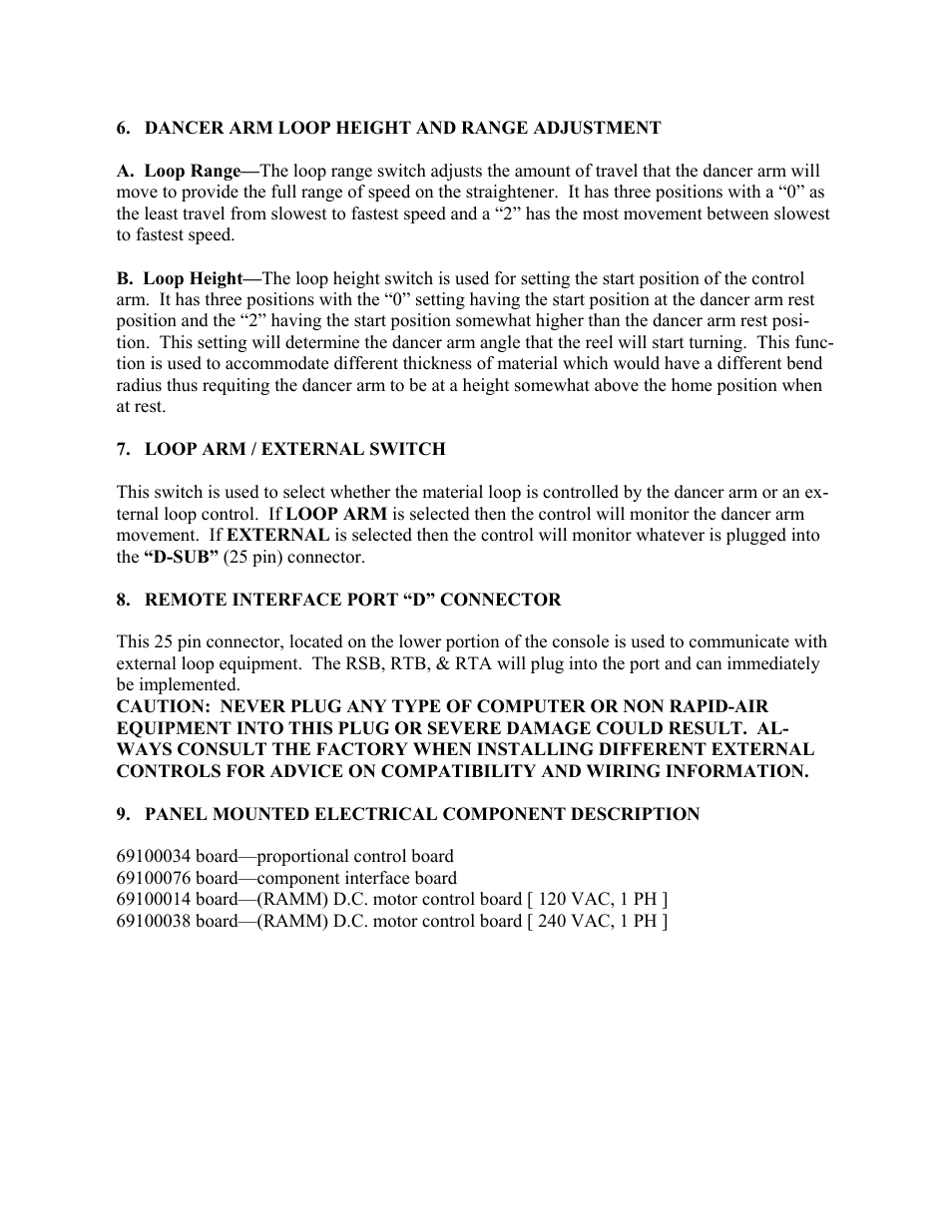 Rapid-Air STRAIGHTENER: SBX, SCX & SD SERIES User Manual | Page 9 / 41