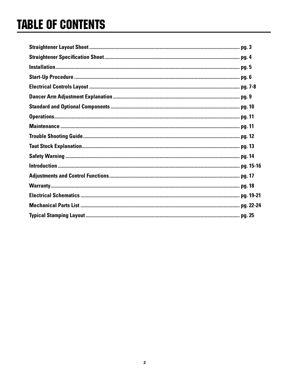 Rapid-Air STRAIGHTENER: SC SERIES User Manual | Page 2 / 25