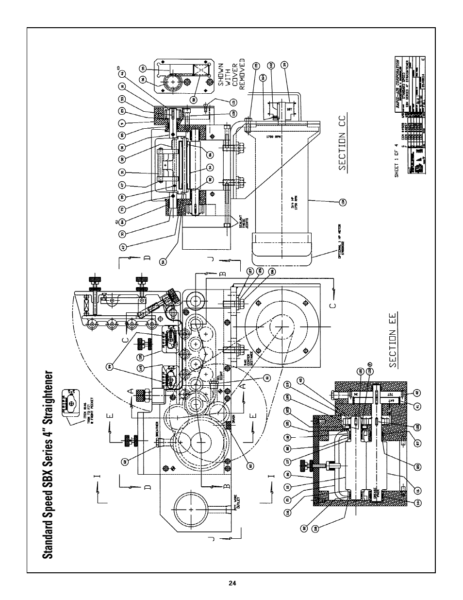 Standard speed sbx series 4” straightener | Rapid-Air STRAIGHTENER / RAPID-ROLL: SA3 - SD with compact control User Manual | Page 24 / 38