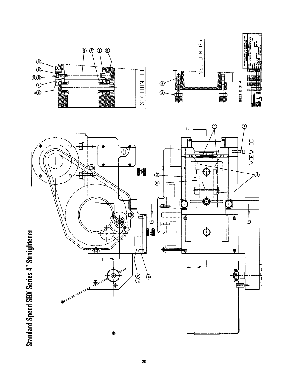 Standard speed sbx series 4” straightener | Rapid-Air STRAIGHTENER / RAPID-ROLL: SA3 - SD with compact control User Manual | Page 25 / 38