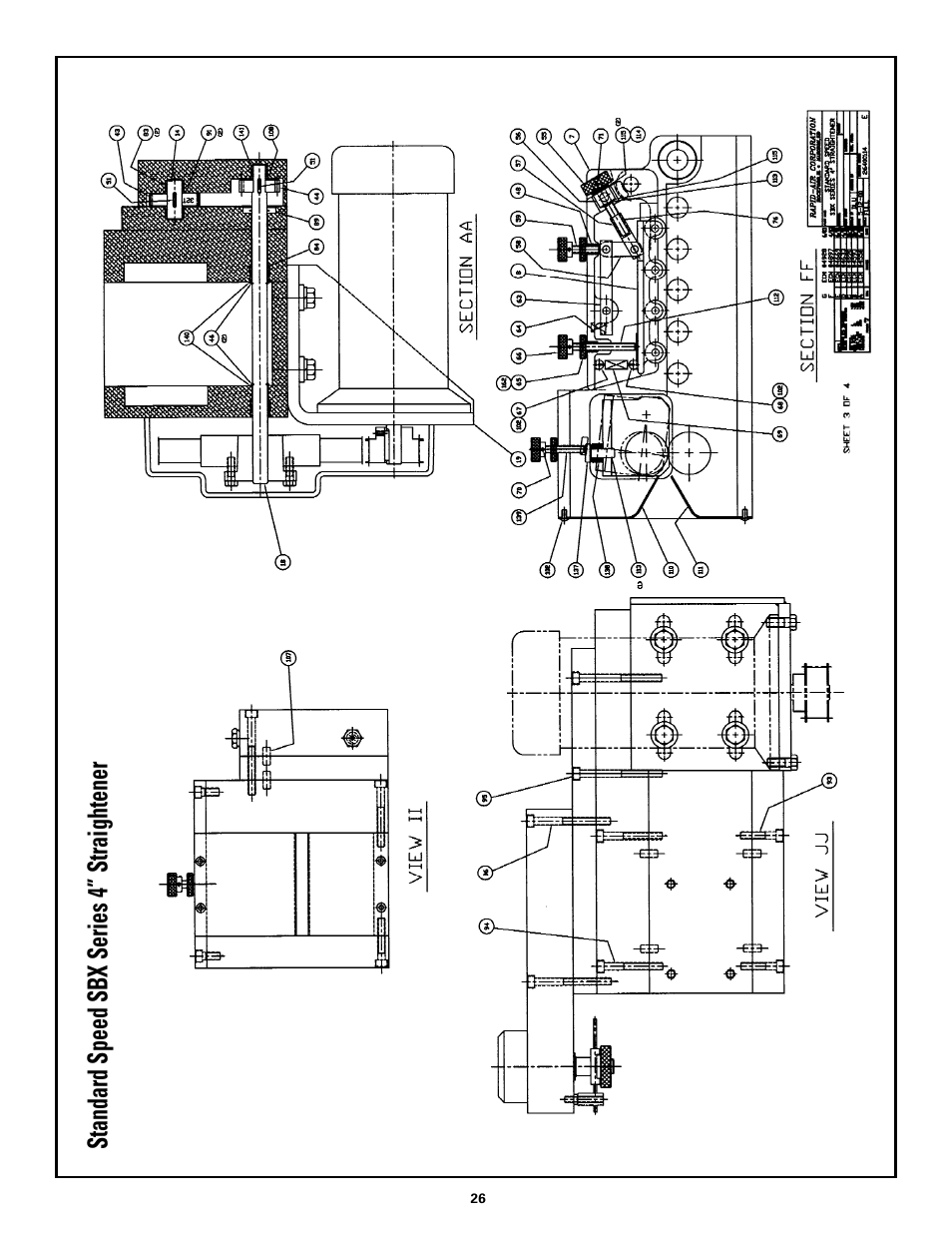 Standard speed sbx series 4” straightener | Rapid-Air STRAIGHTENER / RAPID-ROLL: SA3 - SD with compact control User Manual | Page 26 / 38