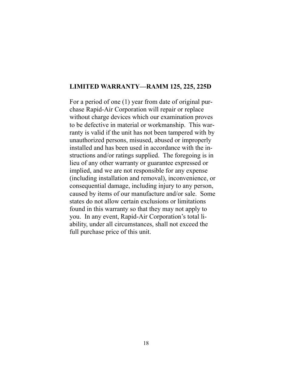 Rapid-Air CABINET REEL User Manual | Page 18 / 19