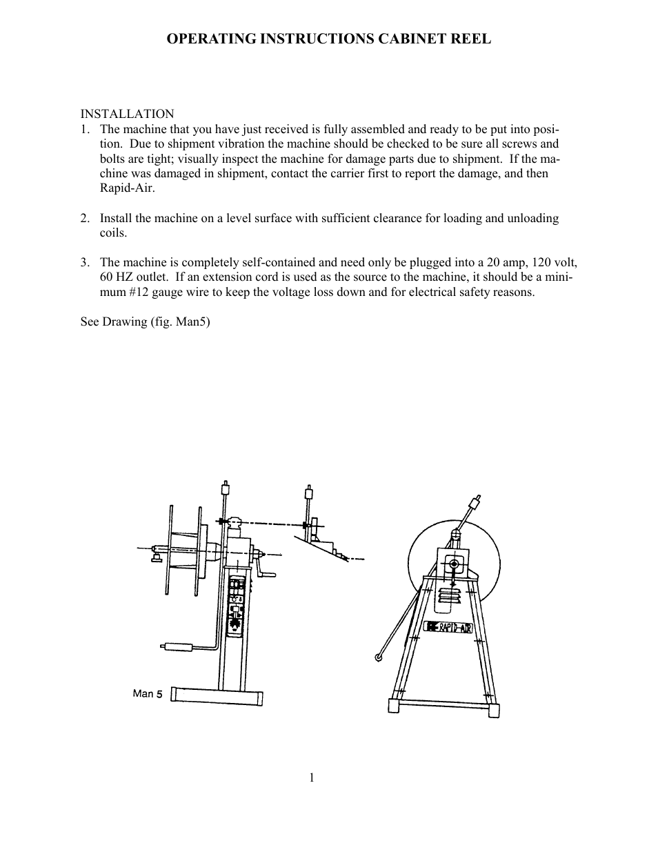Rapid-Air CABINET REEL: R50, R60 & R70 SERIES User Manual | Page 2 / 19