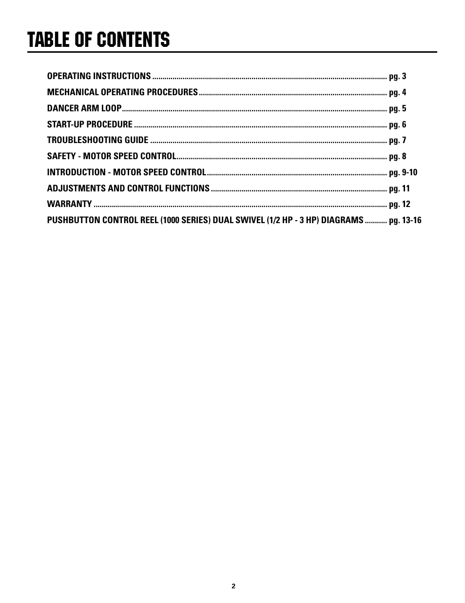 Rapid-Air DUAL SWIVEL REEL WITH DISPLAY KEYPAD: 100 & 1000 SERIES User Manual | Page 2 / 16