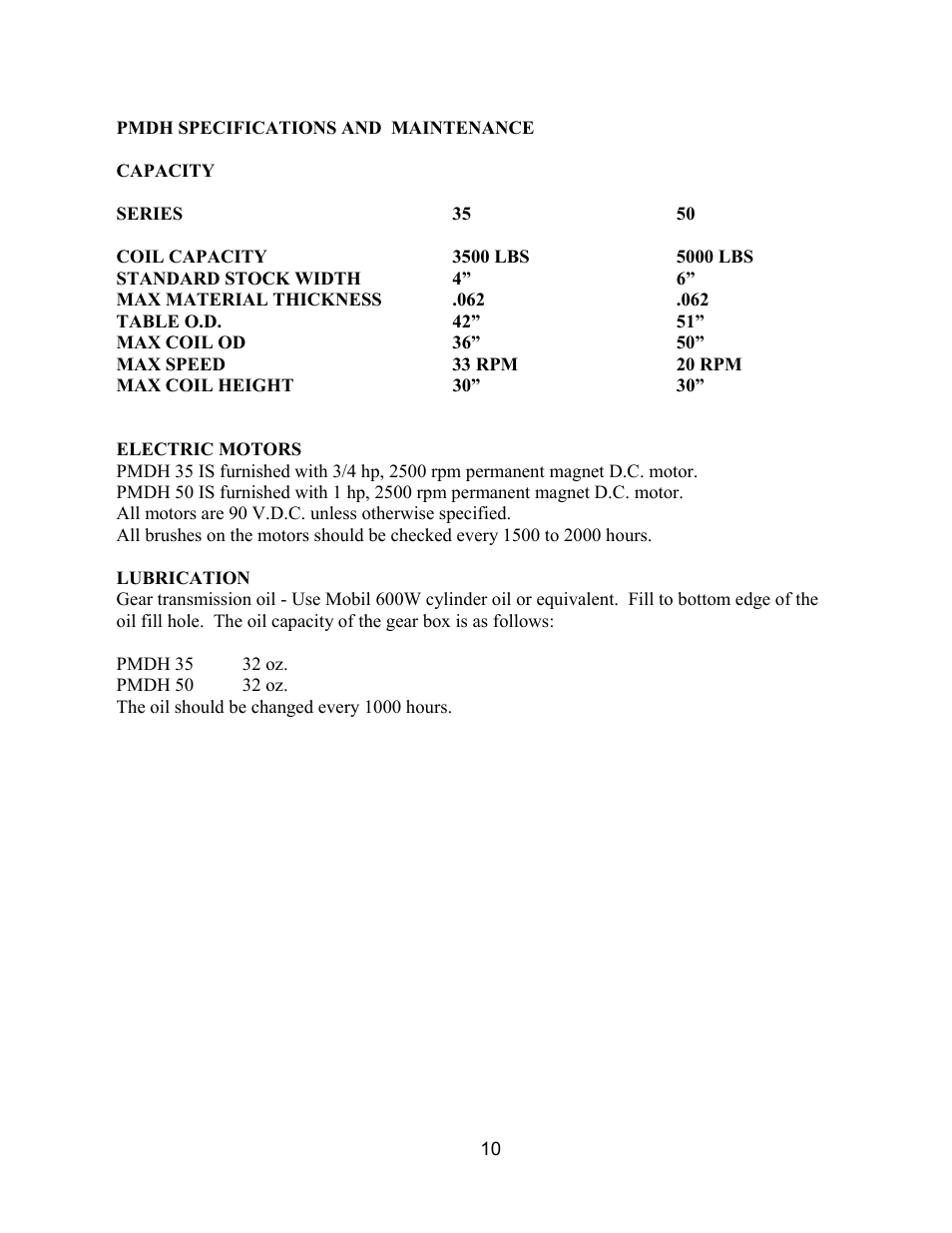 Rapid-Air PALLET MASTER (PMDH): PMDH35 & PMDH50. 115VAC, 1PH, 60HZ User Manual | Page 10 / 21