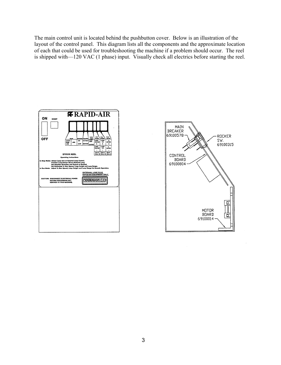 Rapid-Air PALLET MASTER (PMDH): PMDH35 & PMDH50. 115VAC, 1PH, 60HZ User Manual | Page 3 / 21
