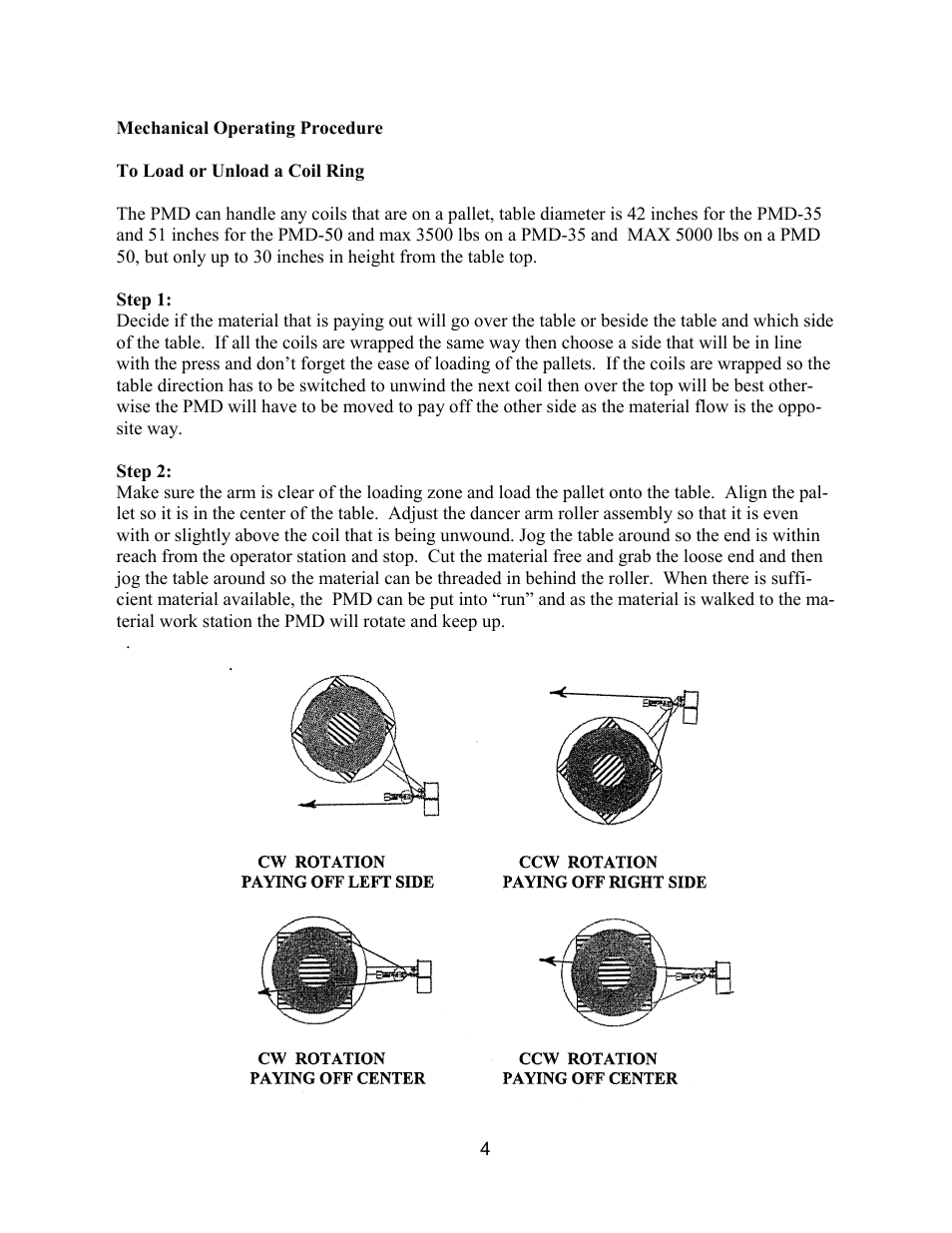 Rapid-Air PALLET MASTER (PMDH): PMDH35 & PMDH50. 115VAC, 1PH, 60HZ User Manual | Page 4 / 21