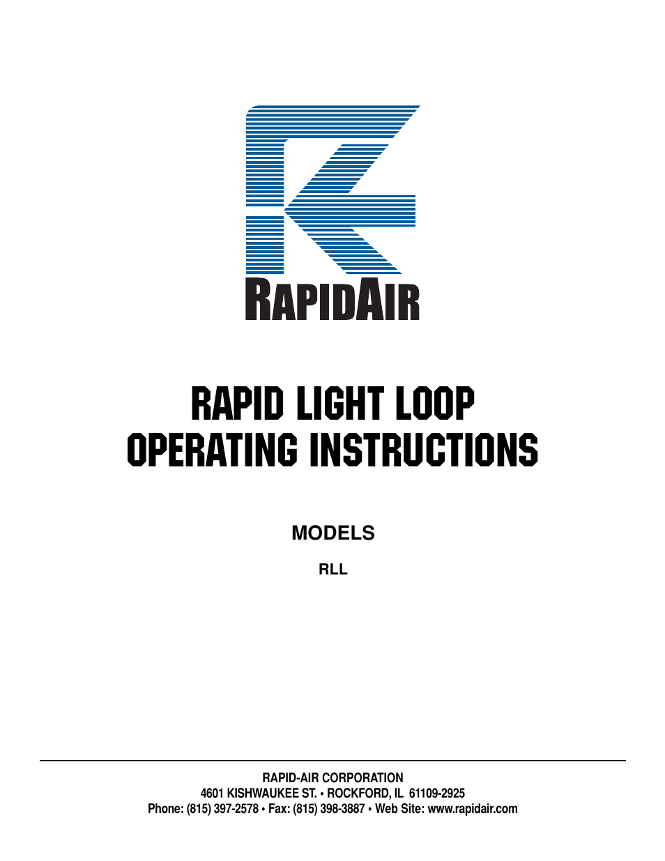 Rapid-Air RAPID LIGHT LOOP: RLL User Manual | 7 pages