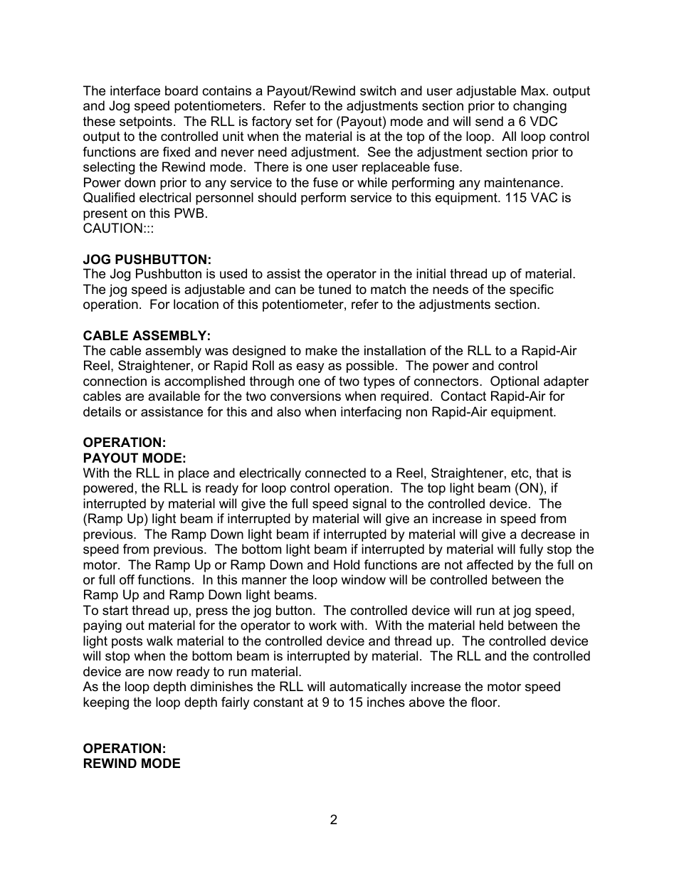 Rapid-Air RAPID LIGHT LOOP: RLL User Manual | Page 3 / 7