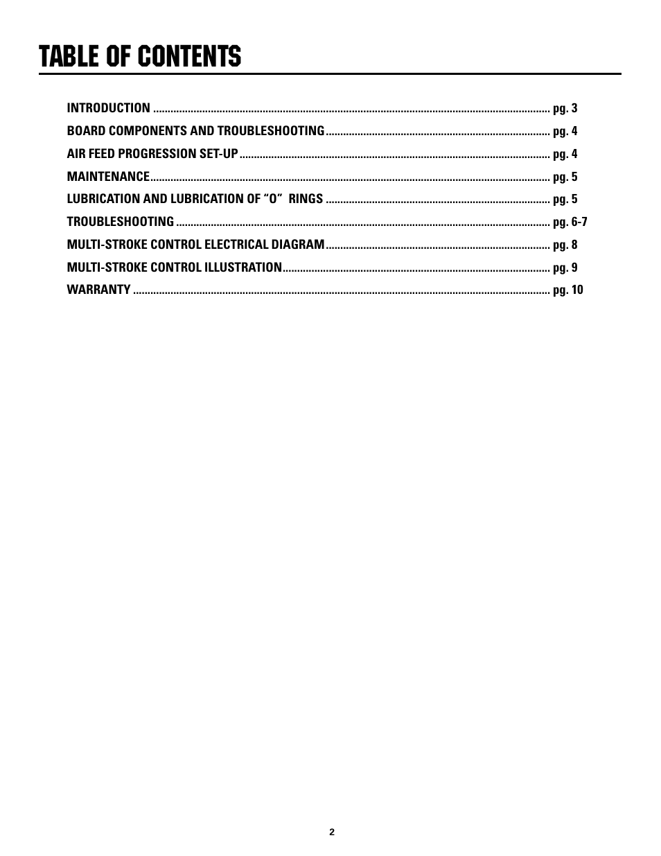 Rapid-Air MULTI-STROKE CONTROL User Manual | Page 2 / 10