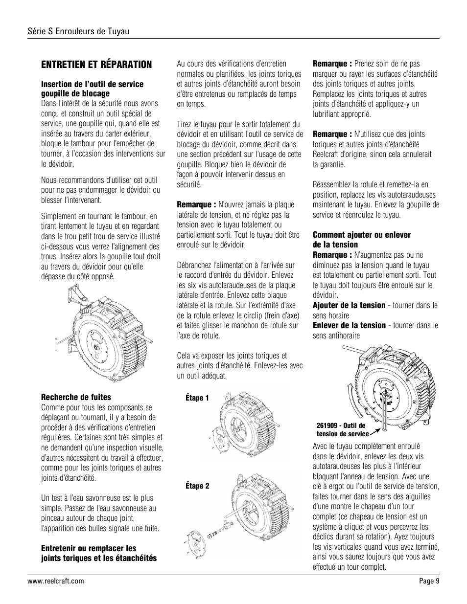 Reelcraft Series S Spring Driven Hose Reels User Manual | Page 13 / 15