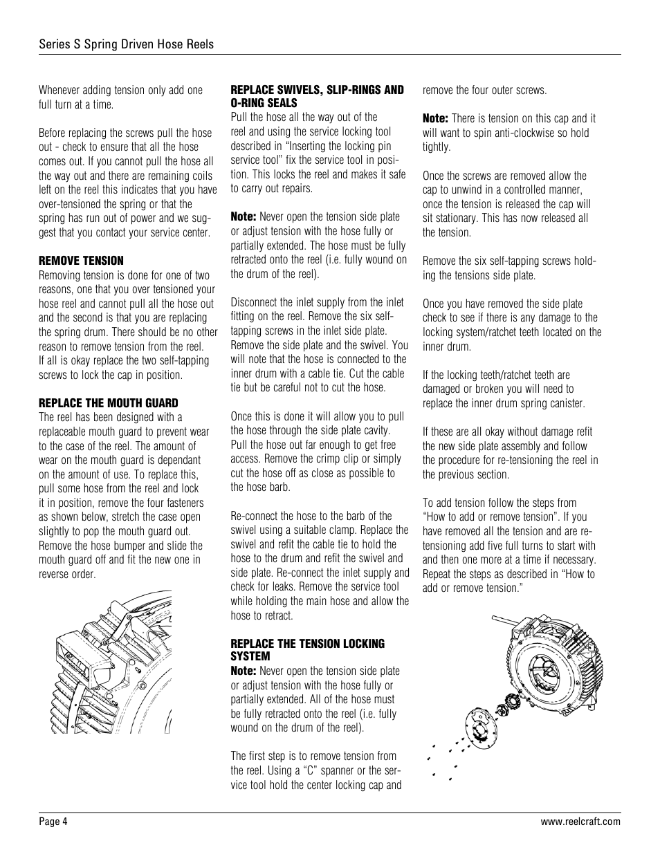 Reelcraft Series S Spring Driven Hose Reels User Manual | Page 4 / 15
