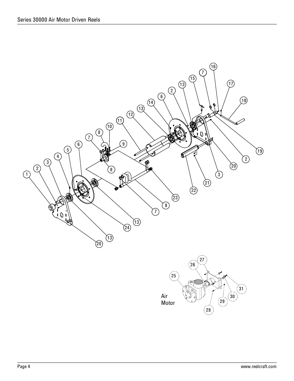 Reelcraft Series 30000 Air Motor Driven Reels User Manual | Page 4 / 5
