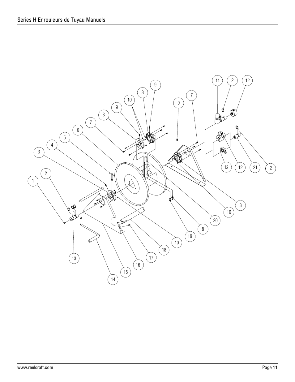 Reelcraft Series H Stainless Steel Hand Crank Hose Reels User Manual | Page 11 / 12