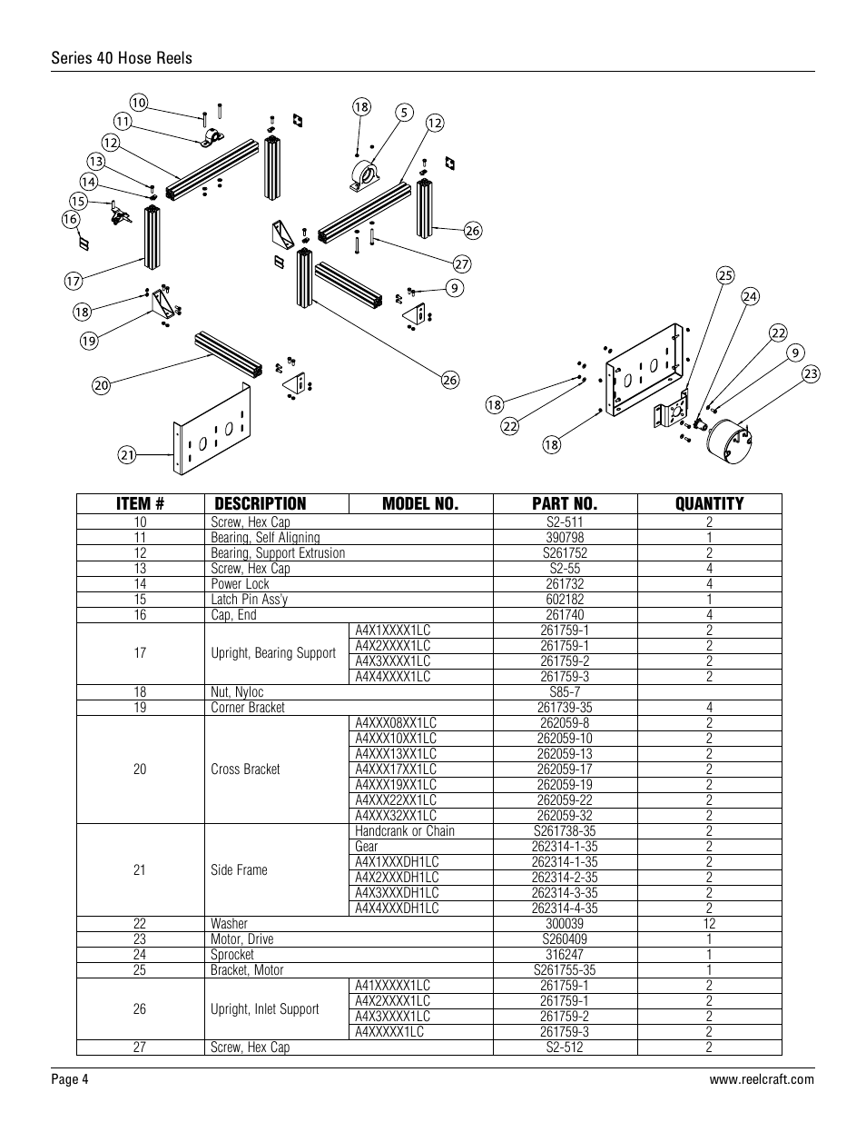 Reelcraft Series 40 Hose Reels User Manual | Page 4 / 5