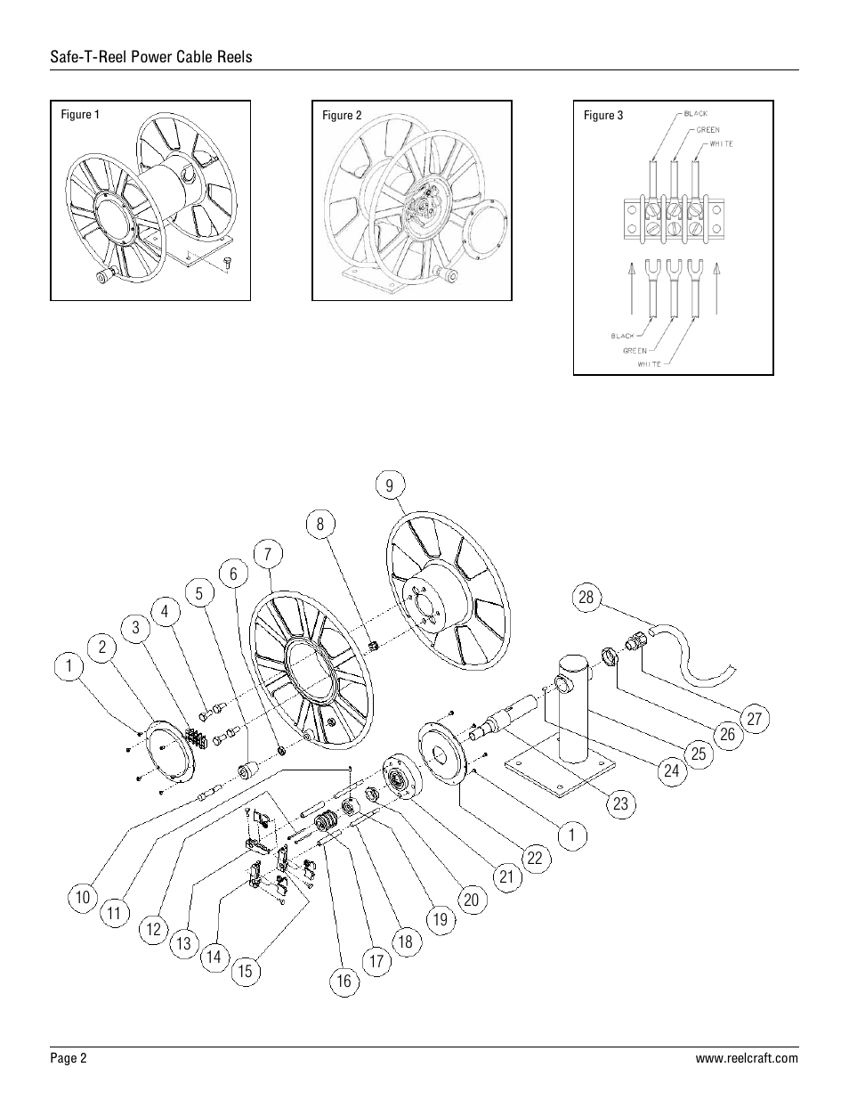 Reelcraft Safe-T-Reel Power Cable Reels (T-15xx-x) User Manual | Page 2 / 9