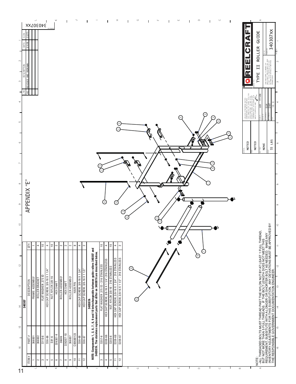 Appendix “e | Reelcraft AFFF Hose Reels MIL-R-24414-II-150 User Manual | Page 13 / 15