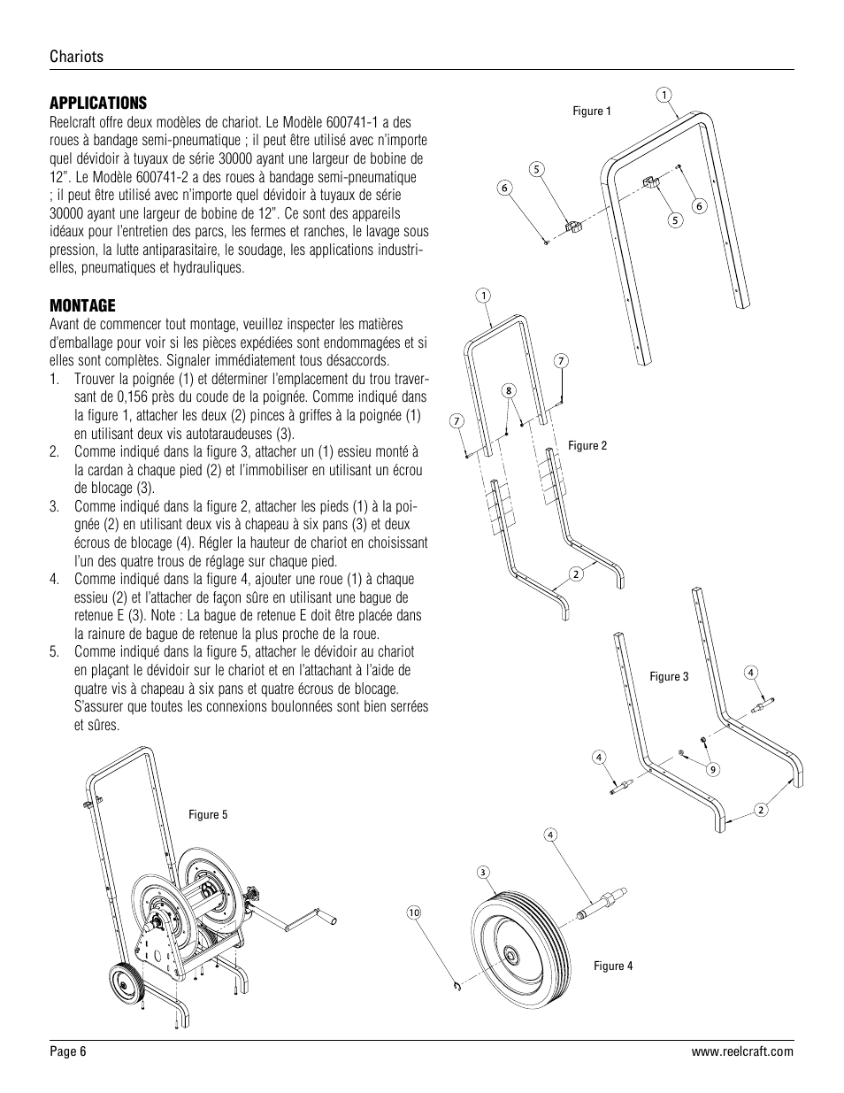 Reelcraft Cart Assembly User Manual | Page 6 / 6