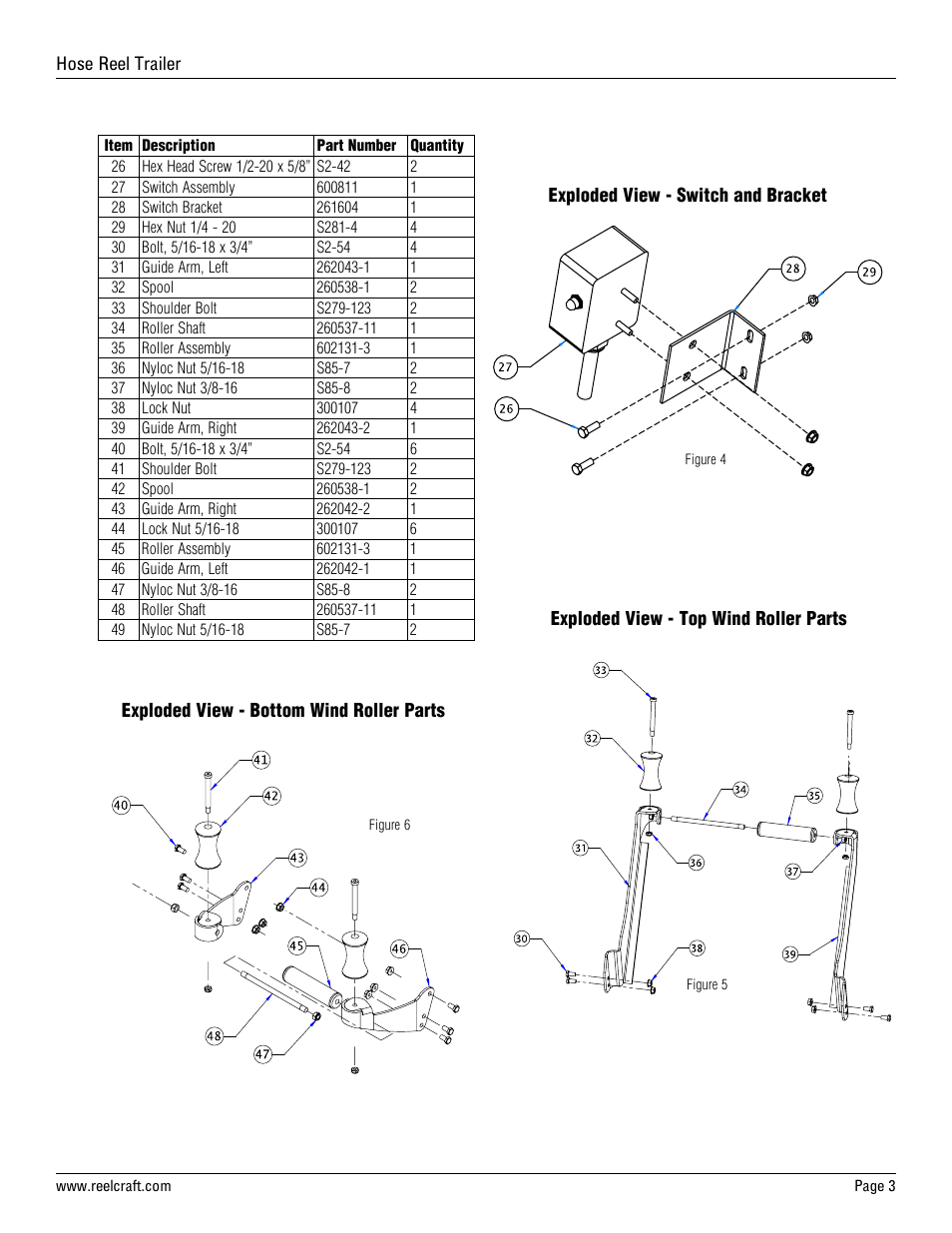 Reelcraft Hose Reel Trailer User Manual | Page 3 / 8