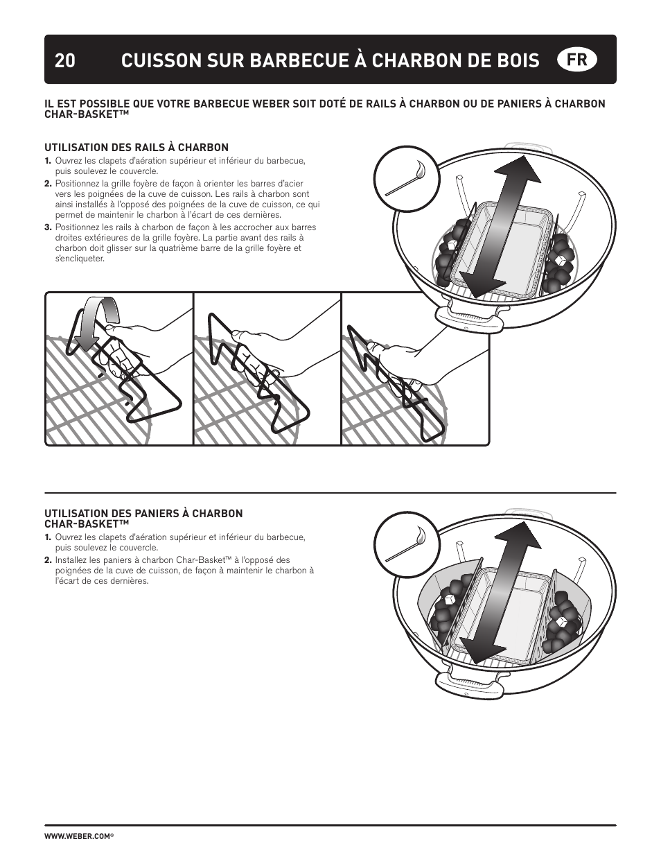 20 cuisson sur barbecue à charbon de bois | weber HOLZKOHLEGRILLS User Manual | Page 20 / 84