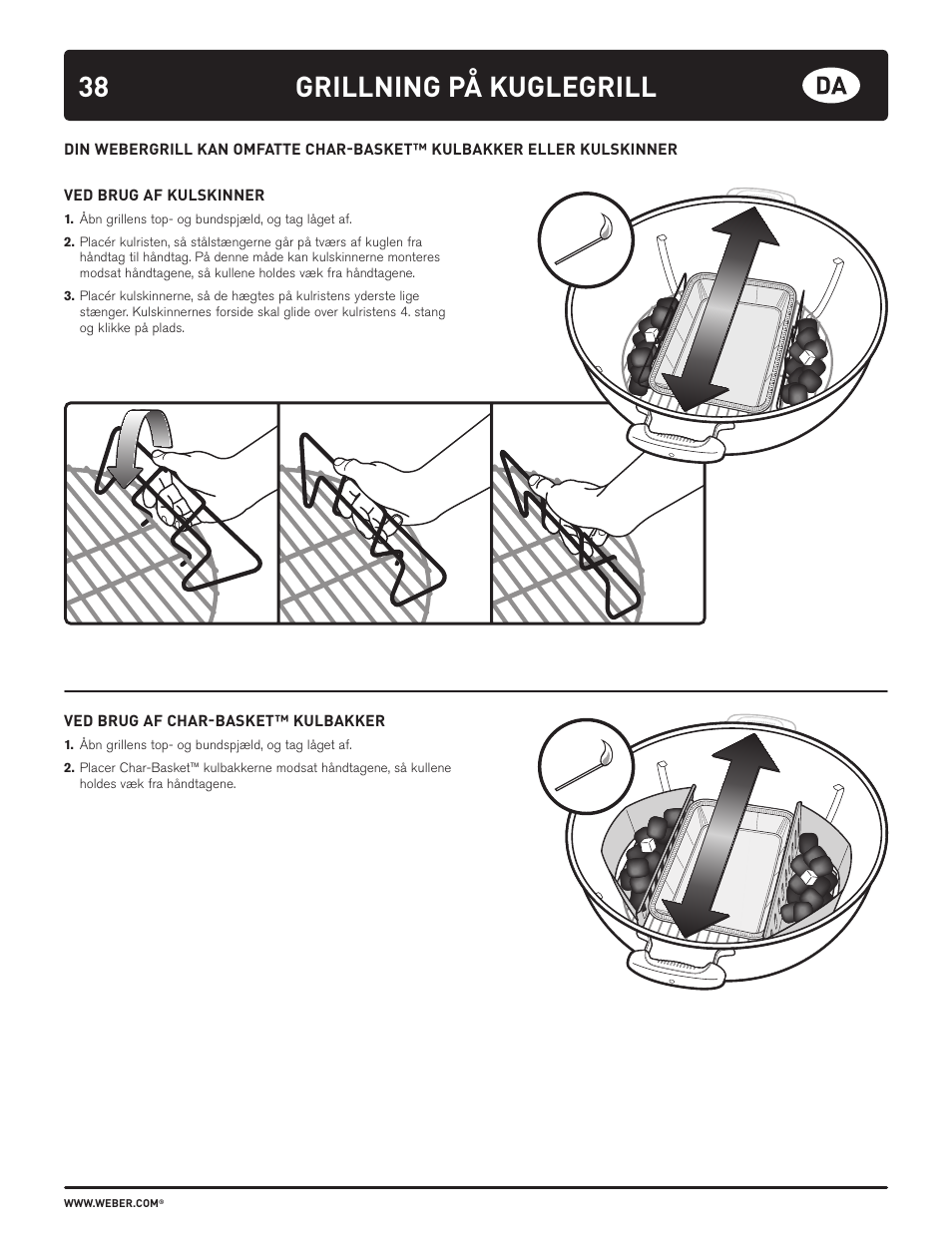 38 grillning på kuglegrill | weber HOLZKOHLEGRILLS User Manual | Page 38 / 84