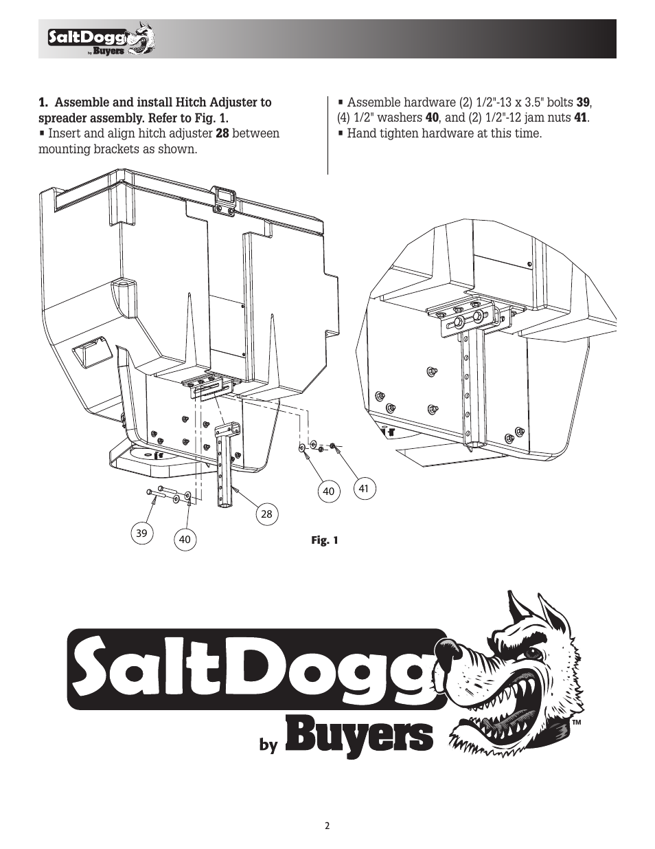 SaltDogg TGS06 Salt Spreader User Manual | Page 2 / 8