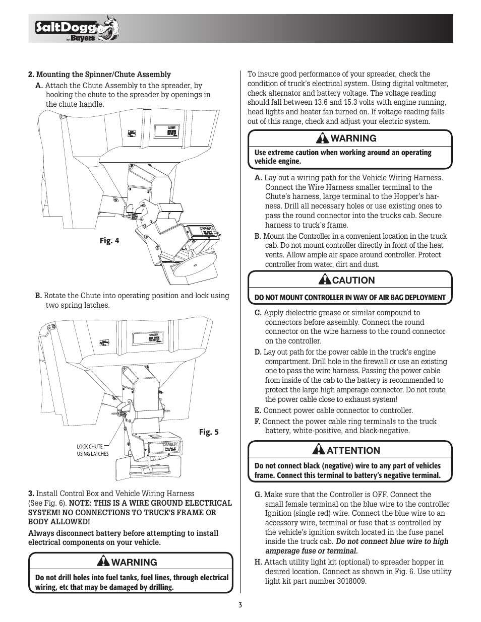 SaltDogg SHPE0750 Series Electric Drive Poly Hopper Spreader v.2 User Manual | Page 3 / 8