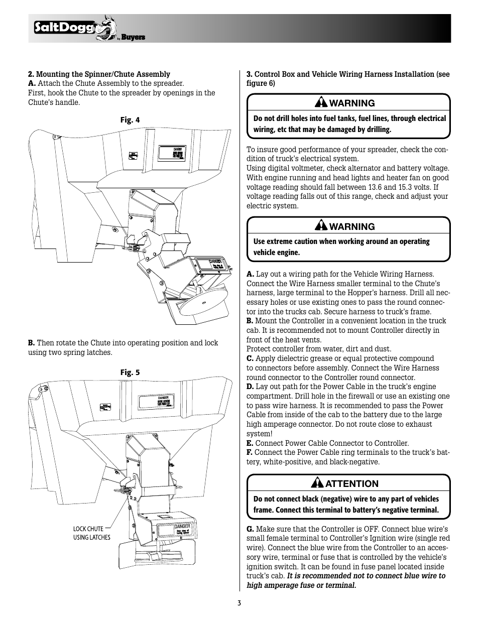 SaltDogg SHPE0750 Series Electric Drive Poly Hopper Spreader v.1 User Manual | Page 3 / 8