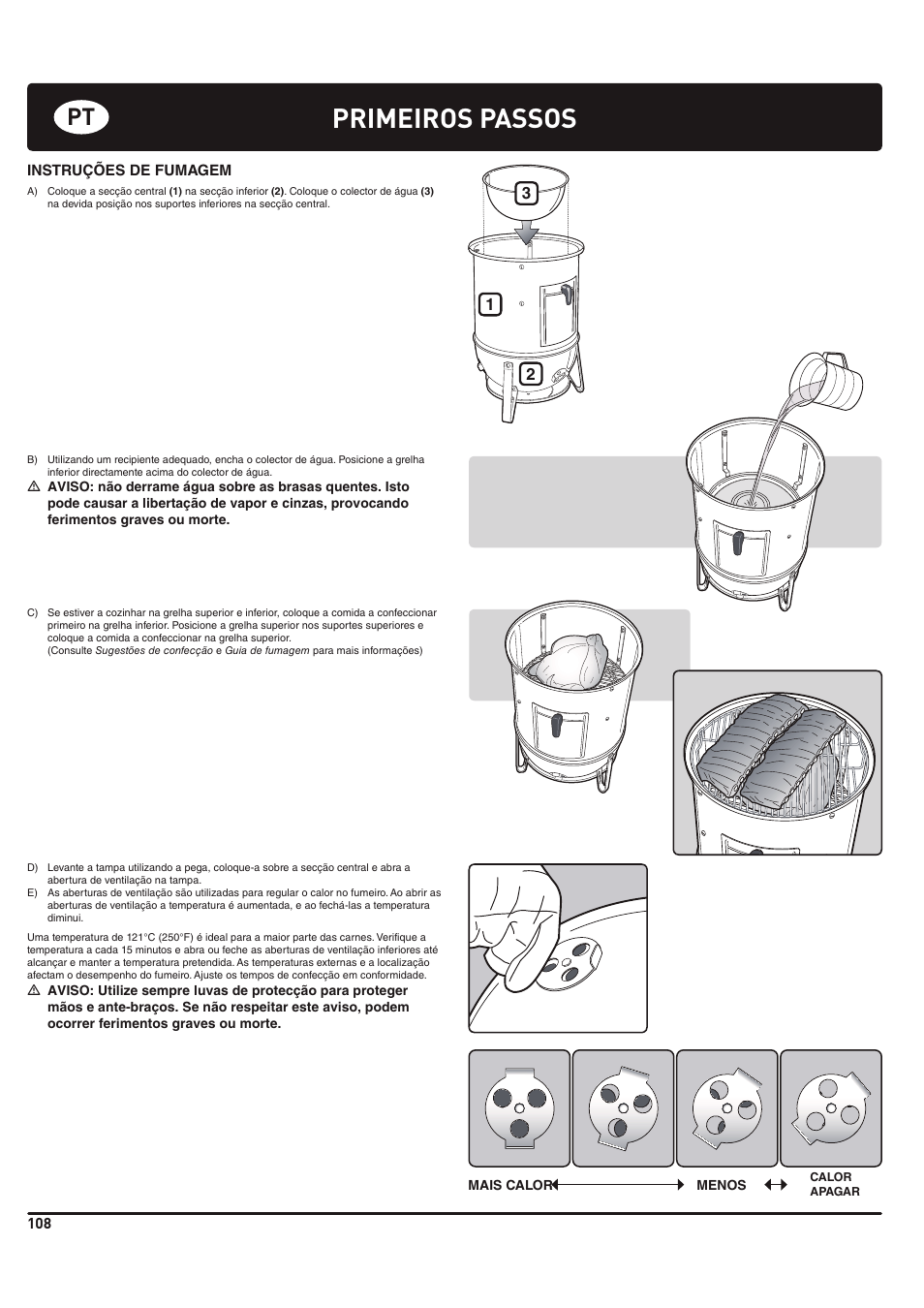 Primeiros passos | weber 185 User Manual | Page 108 / 140