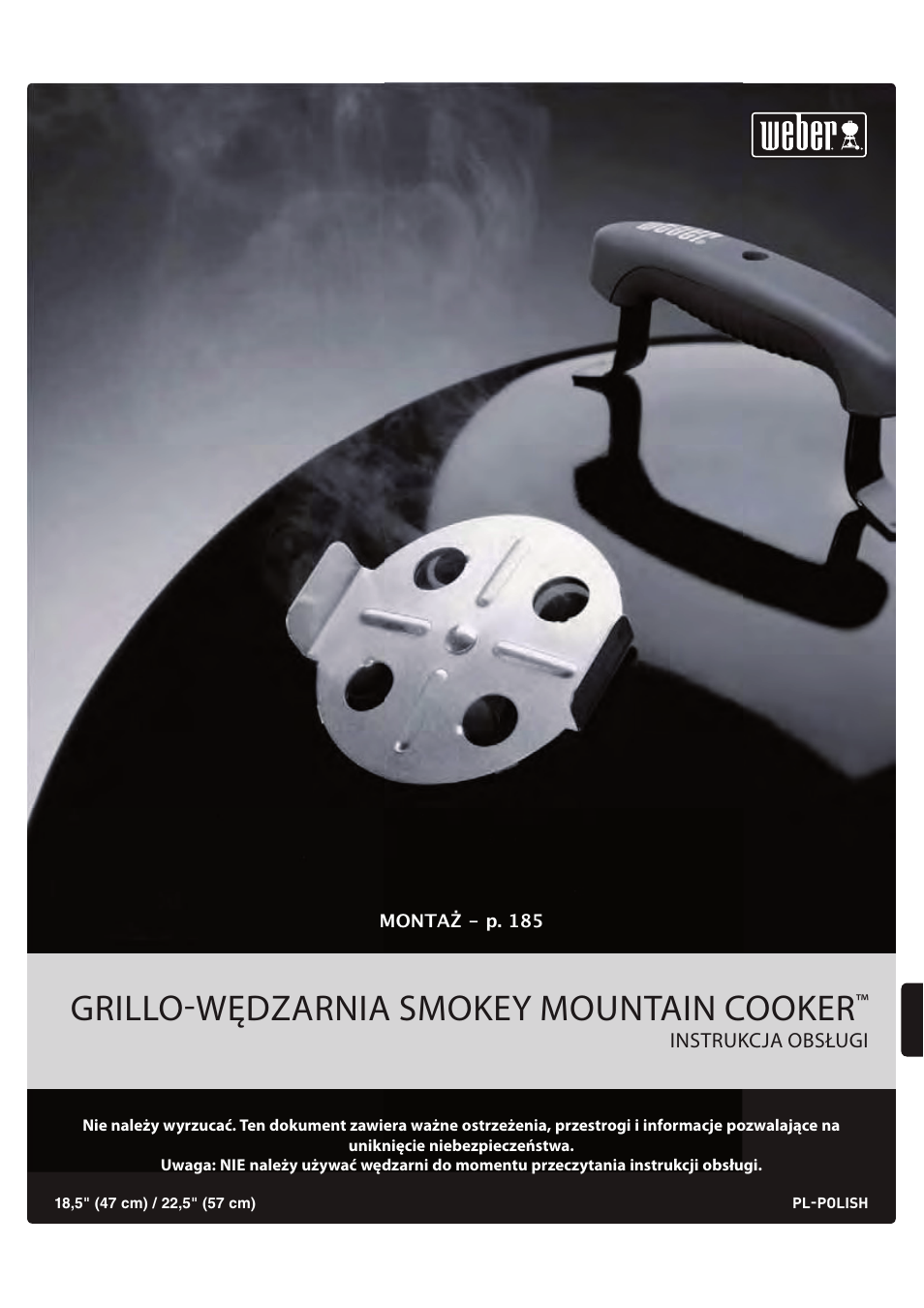 Grillo-wędzarnia smokey mountain cooker | weber 185 User Manual | Page 113 / 140