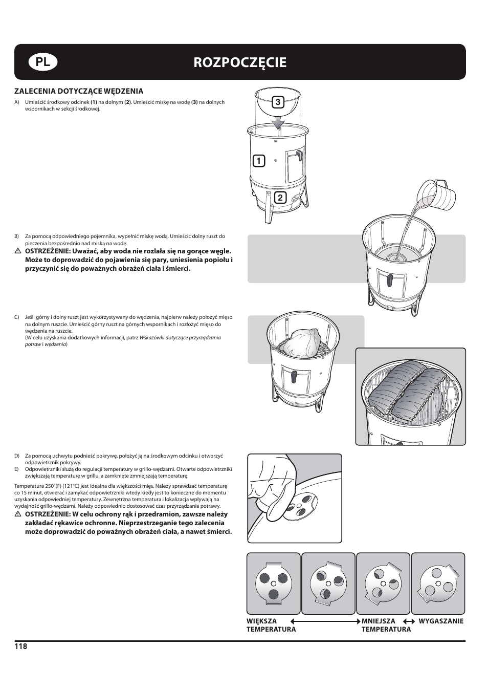 Rozpoczęcie | weber 185 User Manual | Page 118 / 140