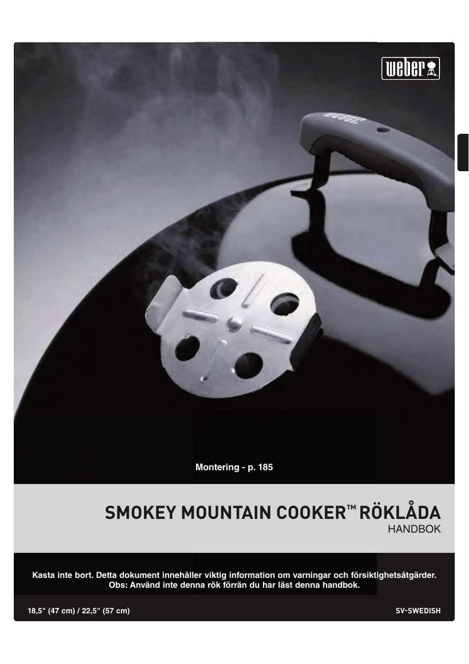 Smokey mountain cooker, Röklåda | weber 185 User Manual | Page 13 / 140