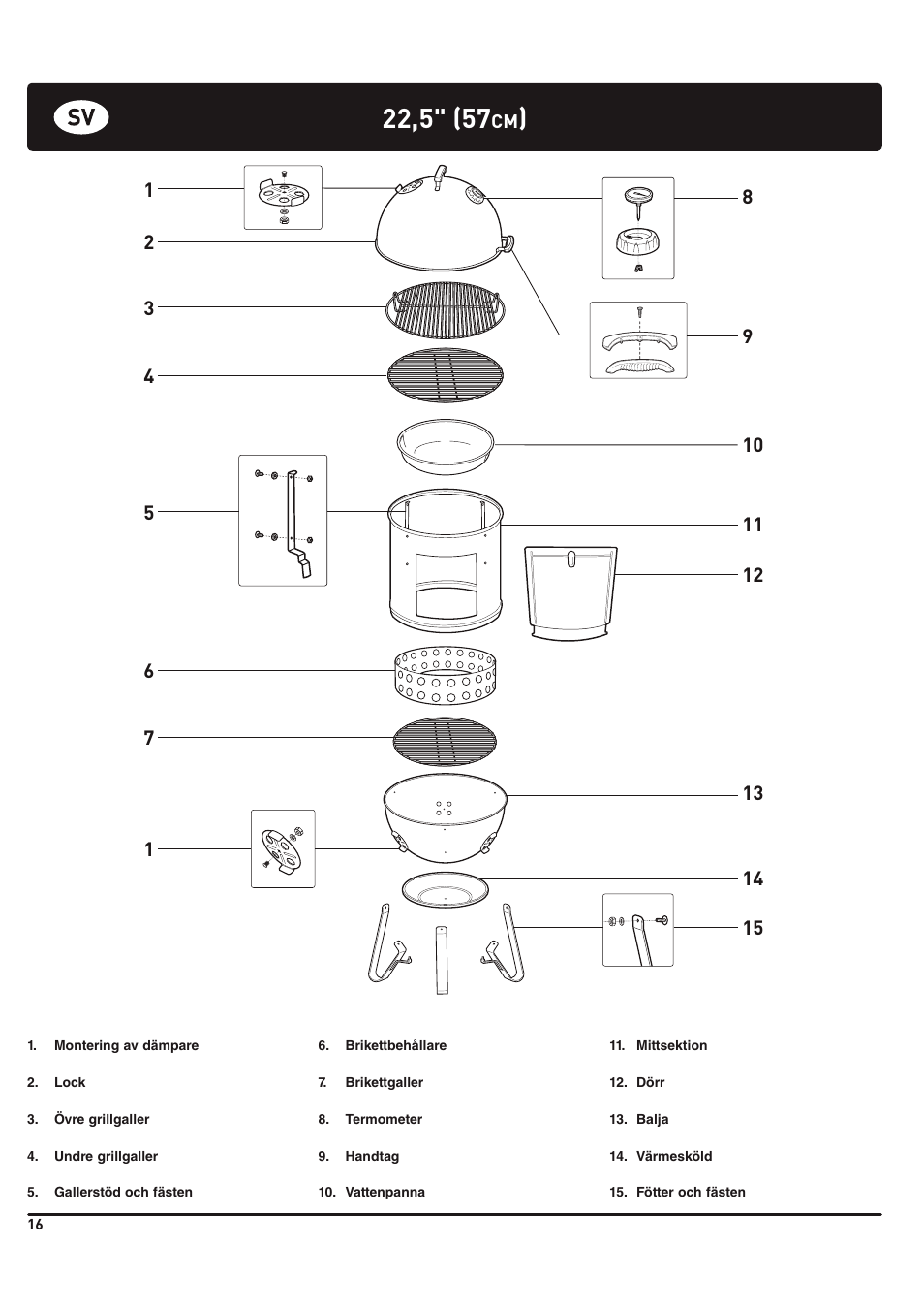 weber 185 User Manual | Page 16 / 140