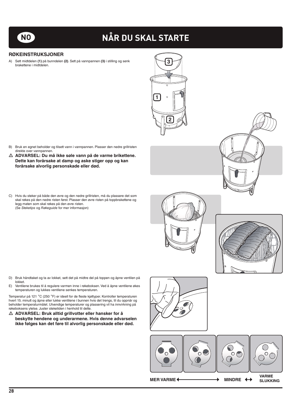 Når du skal starte | weber 185 User Manual | Page 28 / 140