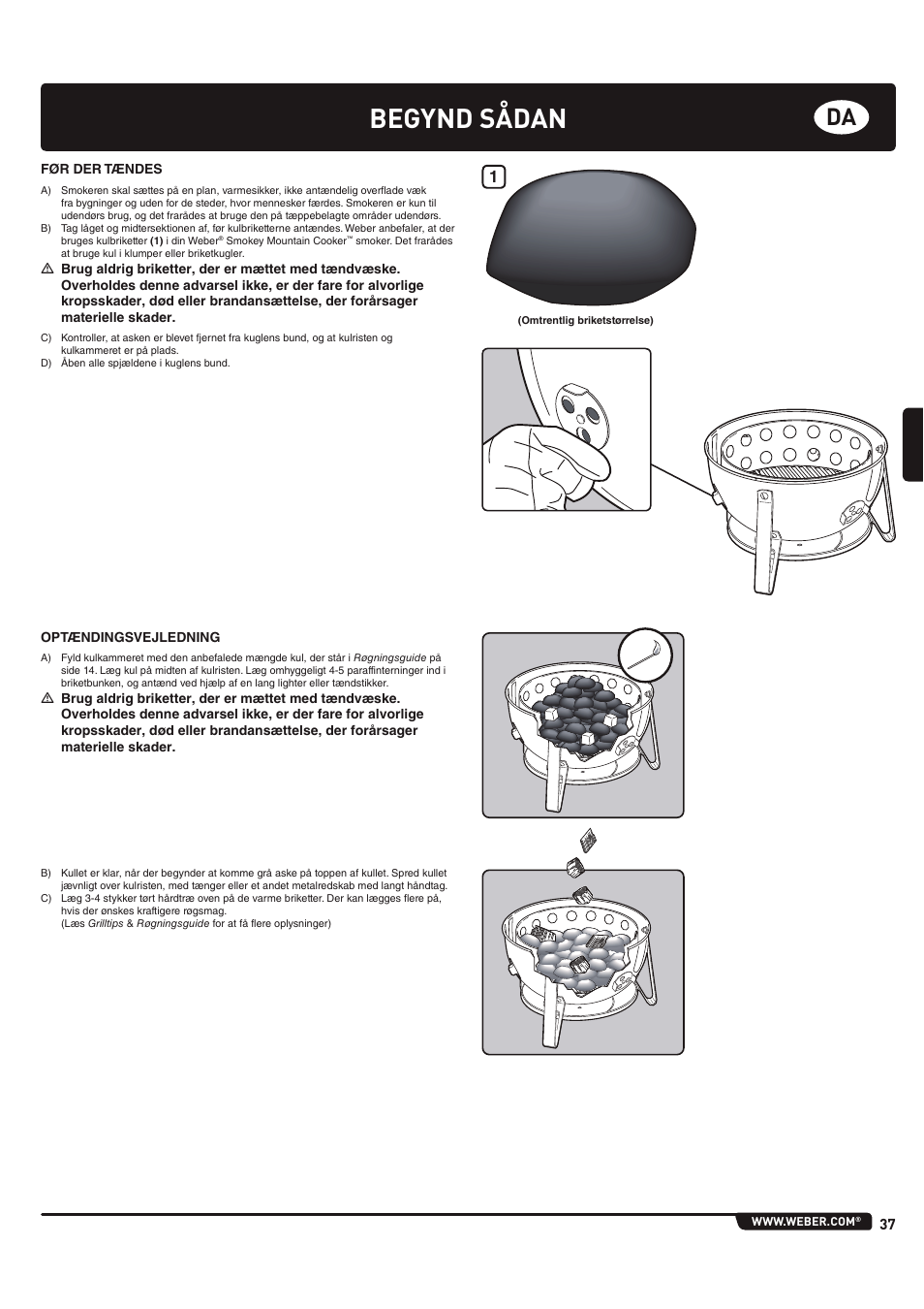 Begynd sådan | weber 185 User Manual | Page 37 / 140